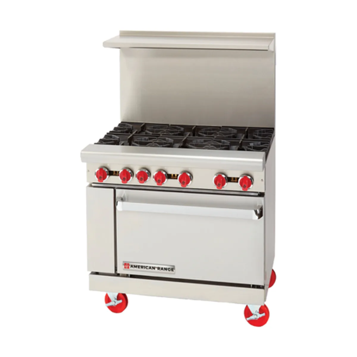 American Range AR-6 36" Restaurant Gas Range w/ (6) Open Burners, (1) Standard Oven, 227.000 BTU