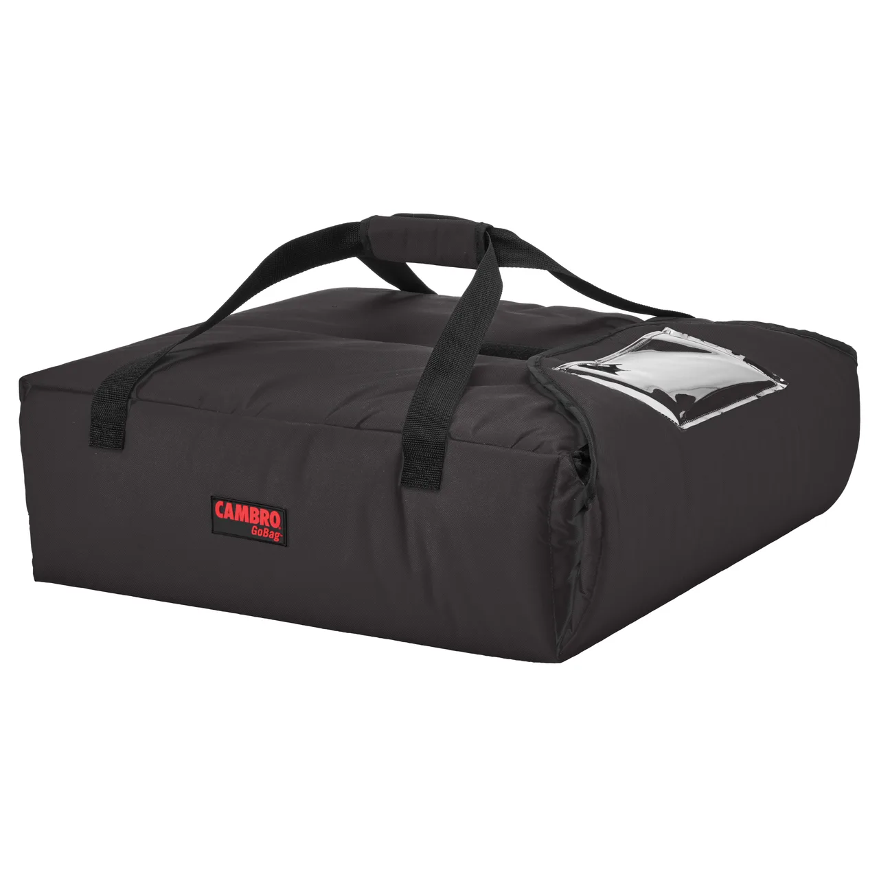 Cambro GBPP318110 GoBag Premium Pizza Delivery Bag, 19"x20"x9", Nylon, Black, 3-4 Pizza Capacity, Insulated, Made in USA