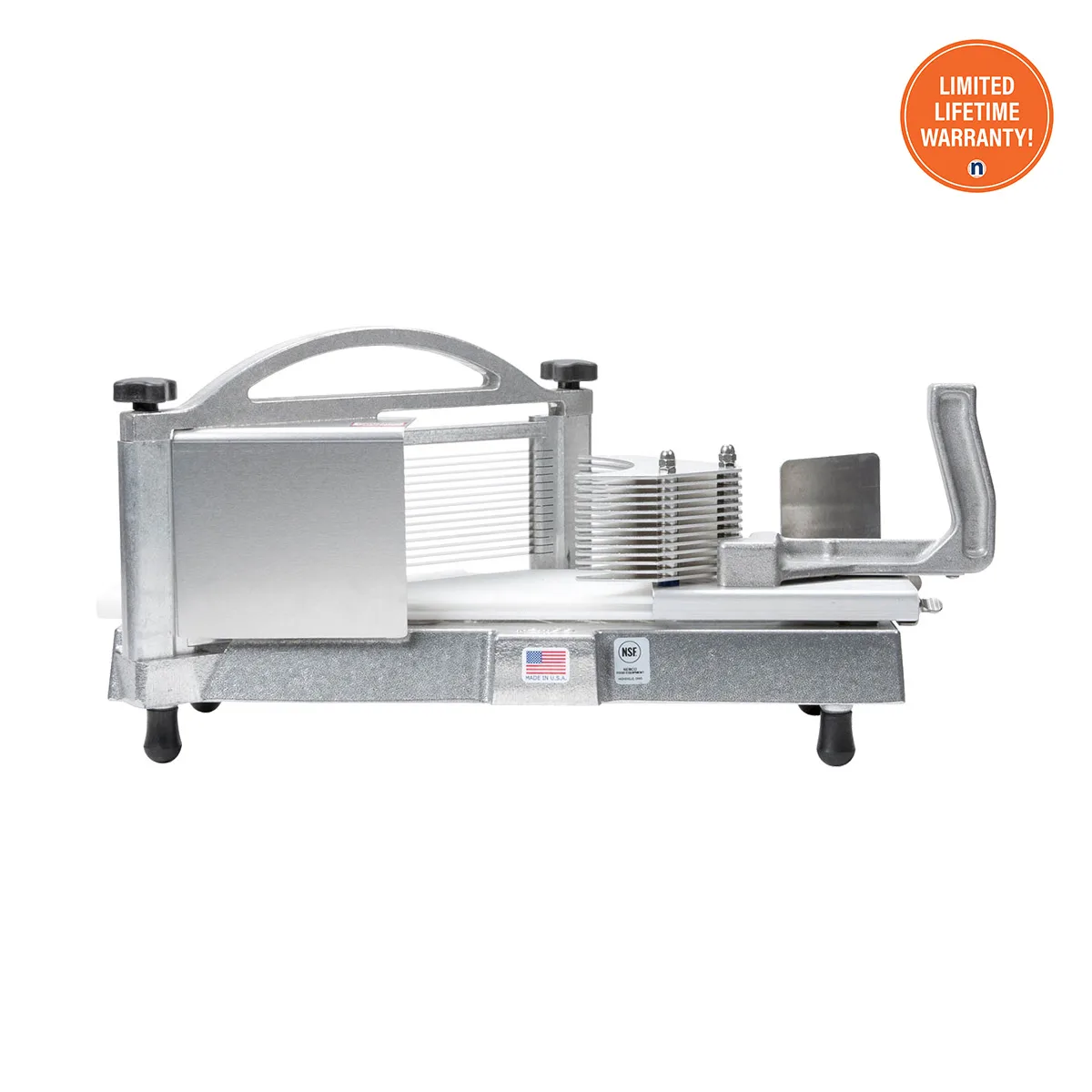 Nemco 56600-3 Manual Easy Tomato Slicer II – 3/8" Compact Slice, Aluminum Body, Razor‑Sharp Blades, Board