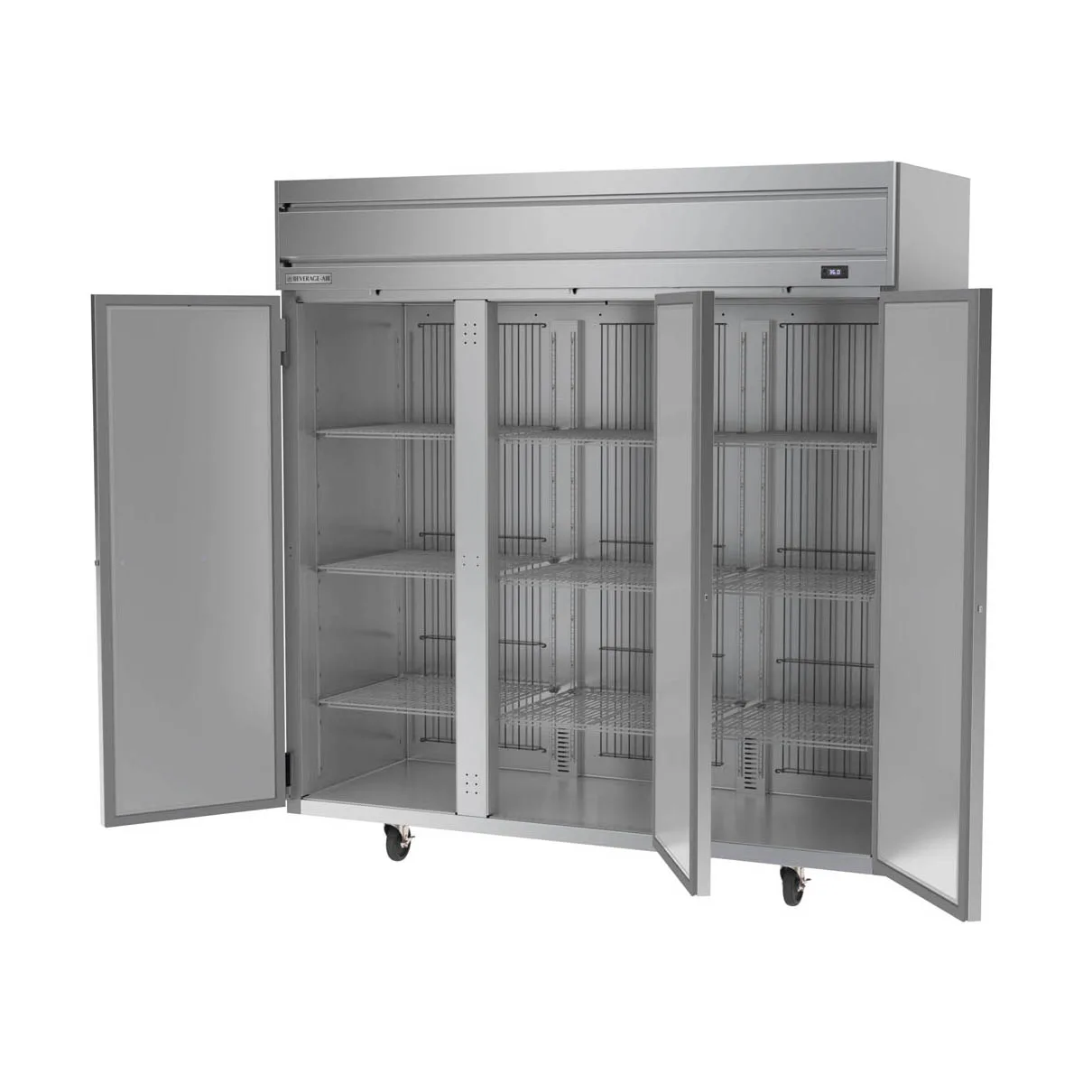 Beverage Air HRPS3HC-1S 78" 3-Section Reach-In Refrigerator w/ 3 Solid Full Doors, Top Mounted, 1/3 hp, 71.5 cu. ft.