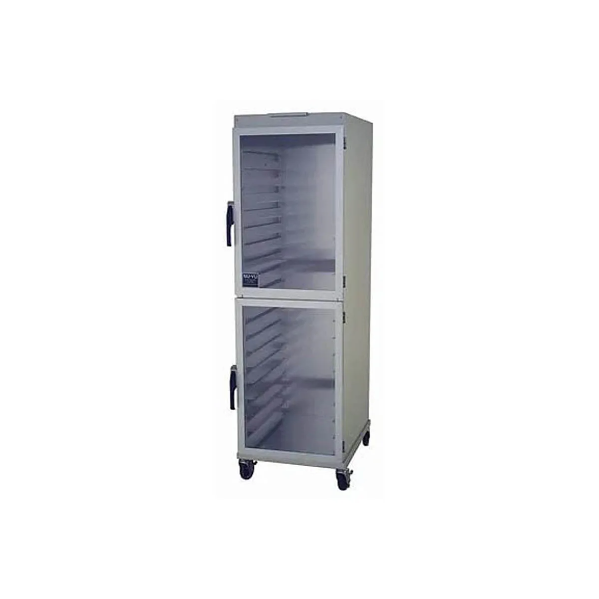 NU-VU HW-2G 18 Pan Full Height Aluminum Enclosed Bread Cabinet w/ Lexan Lift Off Door