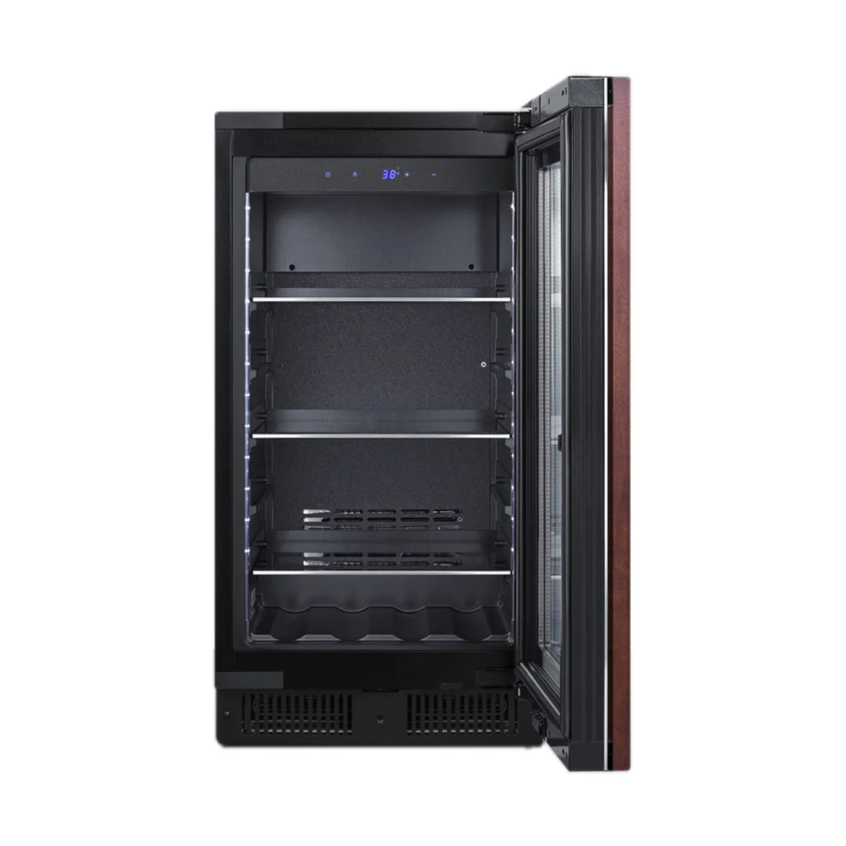 Summit CL181WBVPNR - 17" Glass Door Merchandiser Refrigerator, 2.9 cu.ft, Black Finish, Reversible Swing