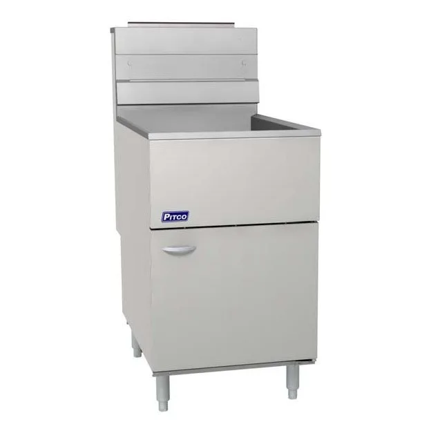 Pitco 65C+S Quick Ship Full Pot Floor Model Economy Gas Fryer w/ 65-80 lb Capacity, 150.000 BTU