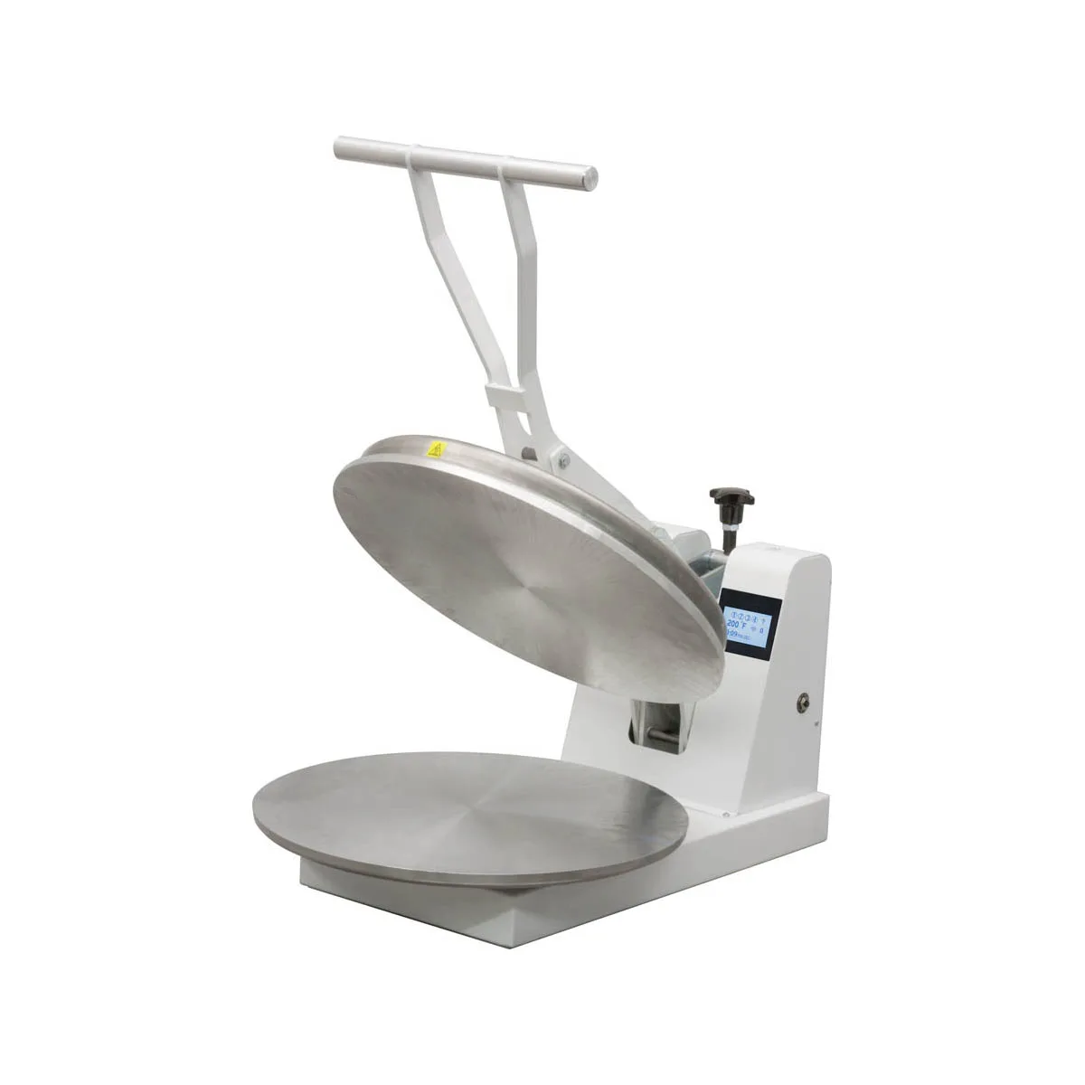 DoughXpress DM-18-120  18" Manual Clamshell Pizza Dough Press with Single Heat and Digital Temperature Control