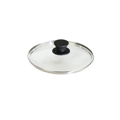 Lodge GL8 Lid – 8-1/4" Domed Tempered Glass Cover, Dishwasher & 400°F Oven Safe, Silicone Knob