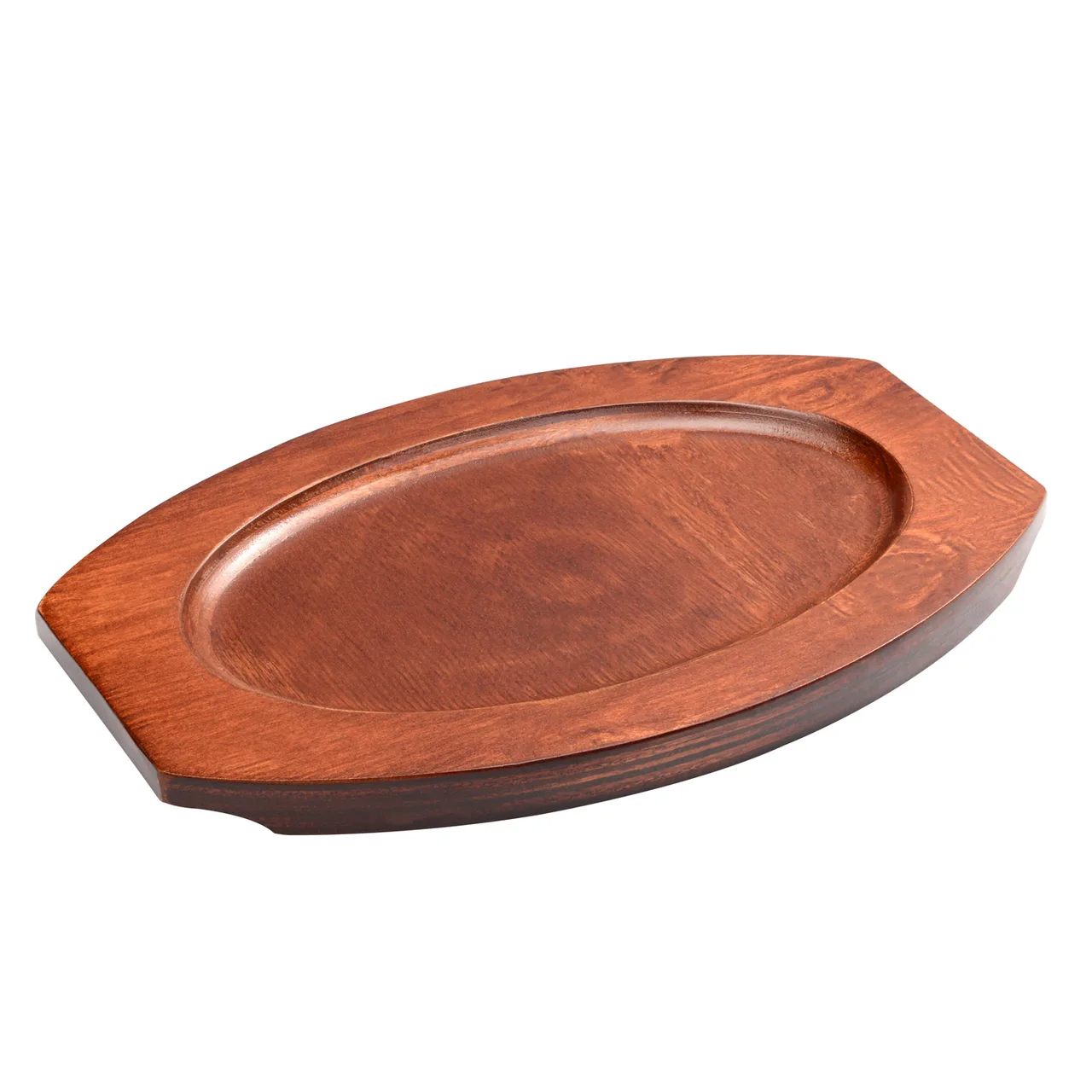 CAC China ALPL-11-UW Oval Wooden Underliner, 12" Size, Fits 11" Platter, Sizzle Thermal Serving