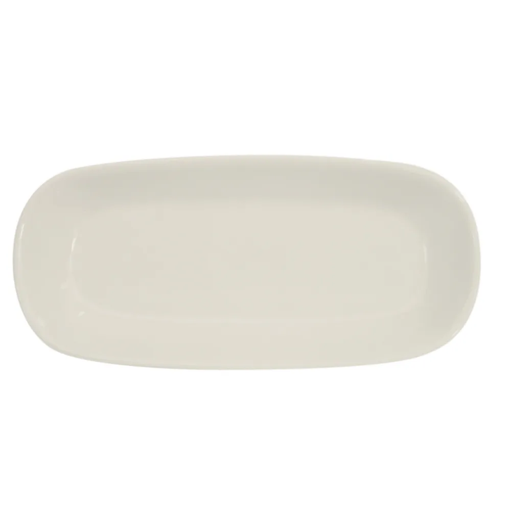 CACChina REC-RT16, 10"x4-1/2"x1-1/2", Stoneware White, Dishwasher/Oven/Microwave Safe - Dozen