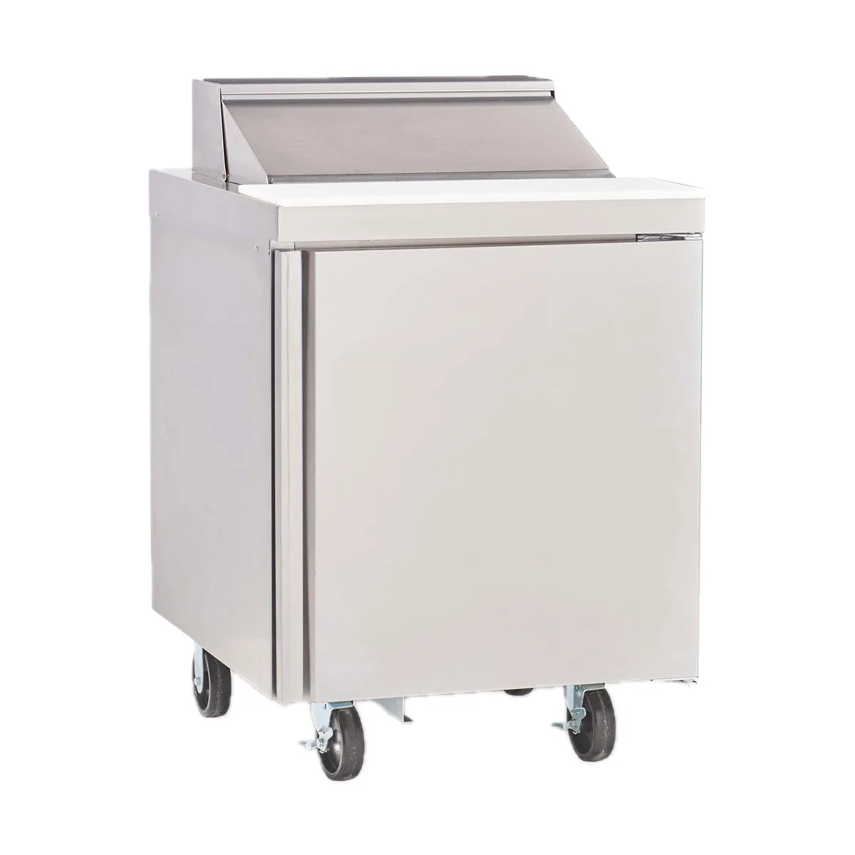 Delfield 4427NP-8 27" 1-Door Sandwich and Salad Prep Table, 8 Pans, Stainless Steel