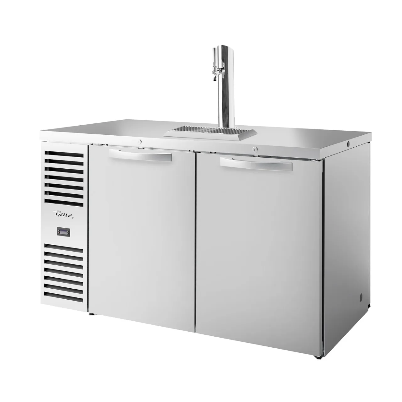 True TDR60-PTSZ1-L-S-SS-SS-1 60" Two Section Stainless Steel Pass-Thru Draft Beer Cooler