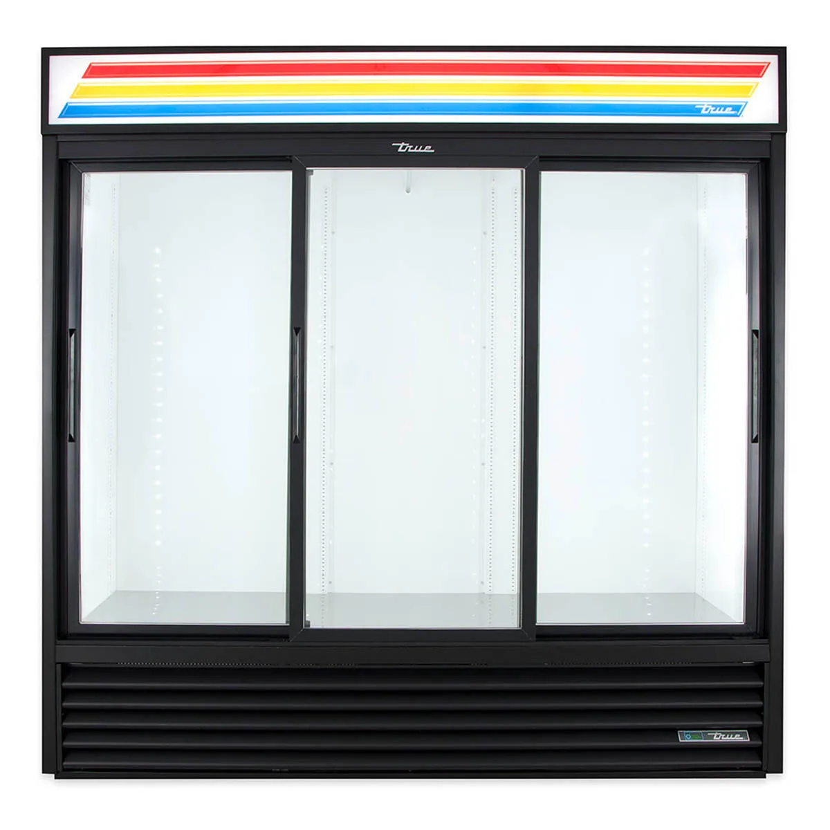 True GDM-69-HC-LD 78" 3-Section Thermal Glass Sliding Door Refrigerated Merchandiser