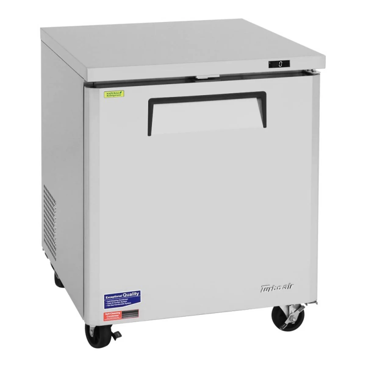 Turbo Air MUF-28-N 28" 1-Door Undercounter Freezer, Stainless Steel Exterior, 6.8 cu. ft., Rear-Mount, R290