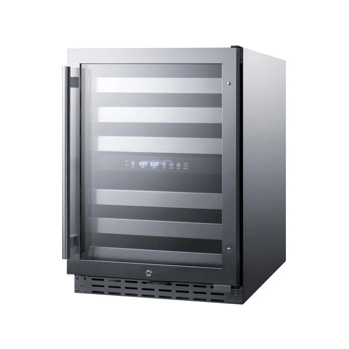 Summit ALWC532CSS 24" Glass Door Wine Refrigerator, Dual Temperature, 46 Bottles