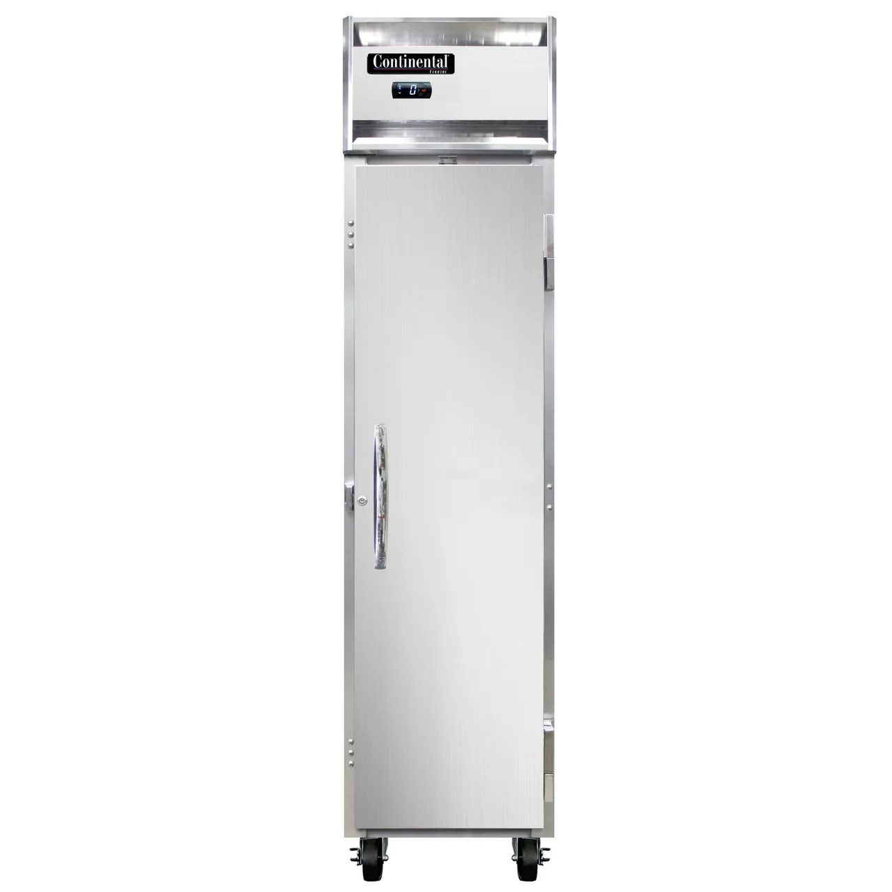 Continental Refrigerator 1FSEN 17-3/4" 1-Solid Door Reach-In Freezer, Top Mounted, 15 cu. ft., Stainless Steel Front, Aluminum Interior