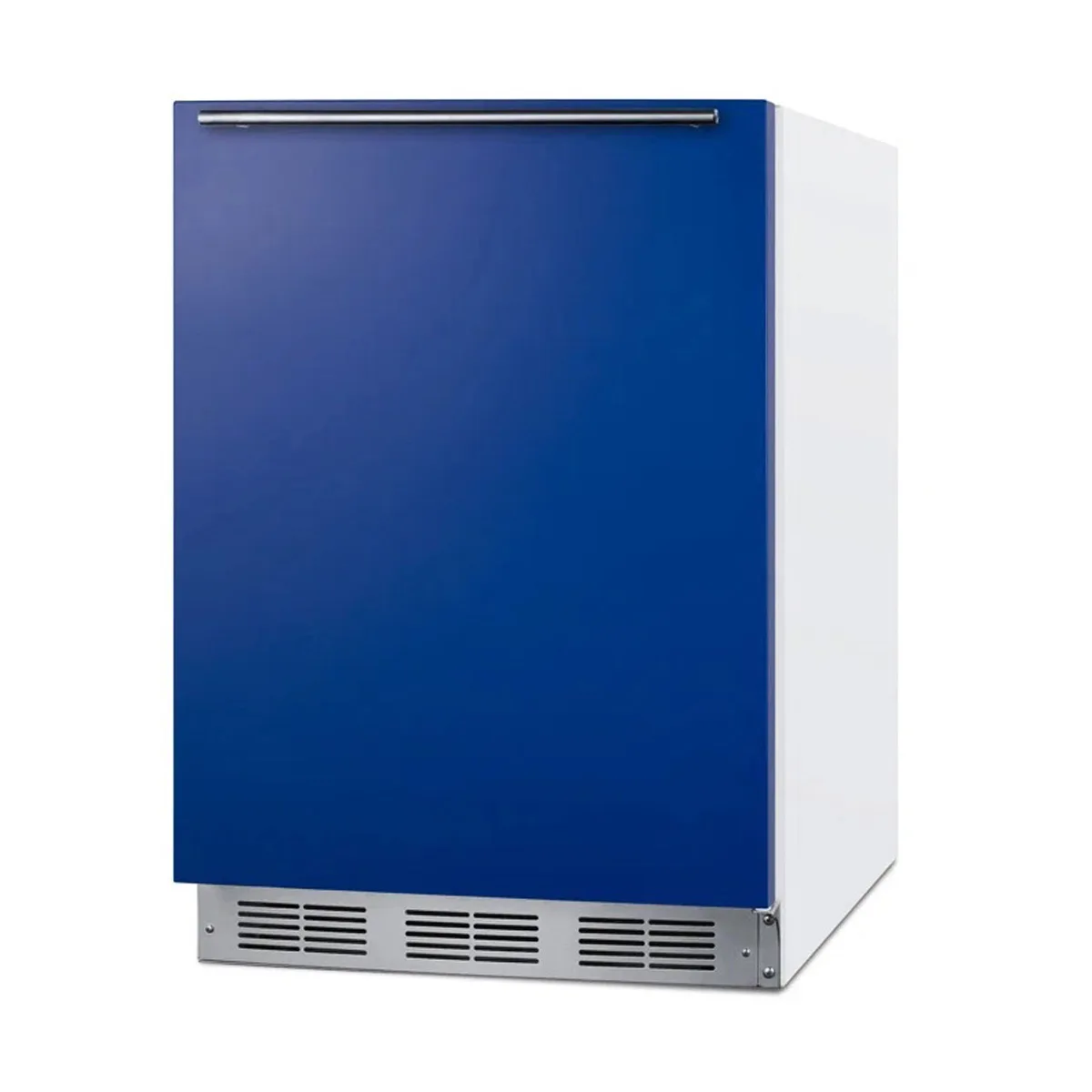 Summit BRF611WHBADA 23" Undercounter Freezer in White, w/ Cobalt Blue Door, ADA Compliant, 5.1 cu. ft.