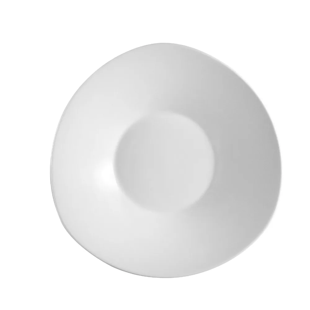 CACChina SHA-CT21 - Super White Porcelain Triangular Coupe Plate, 11" L x 11" W x 2" H - Dozen