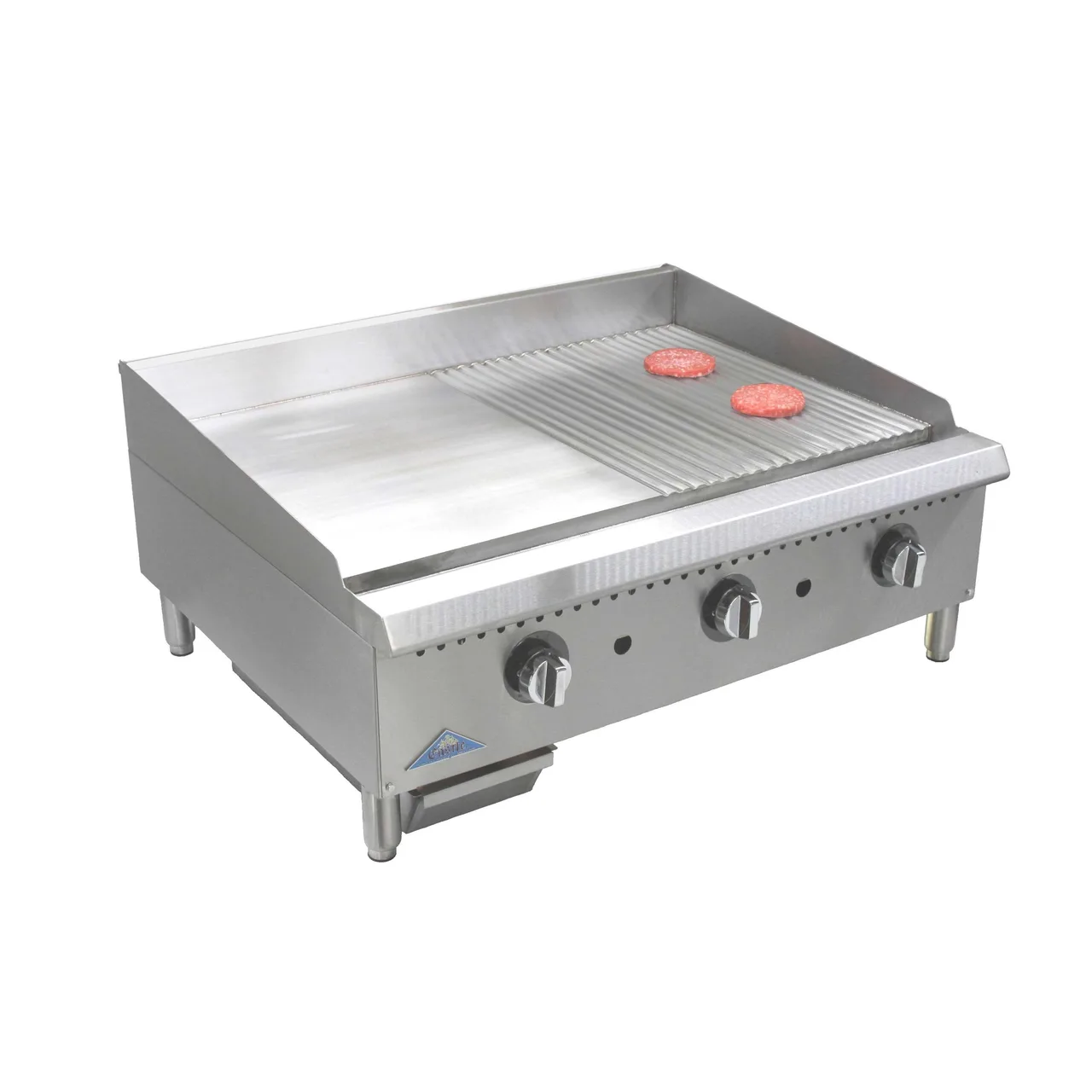 Comstock-Castle HG60T-1-.5G 60" Countertop Thermostatic Gas Griddle, Smooth/Grooved Steel Plate