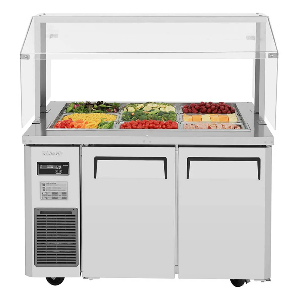 Turbo Air JBT-48-N 47" J Series Refrigerated Buffet Table, (2) Section,  (9) Pan, 11.0 cu. ft.