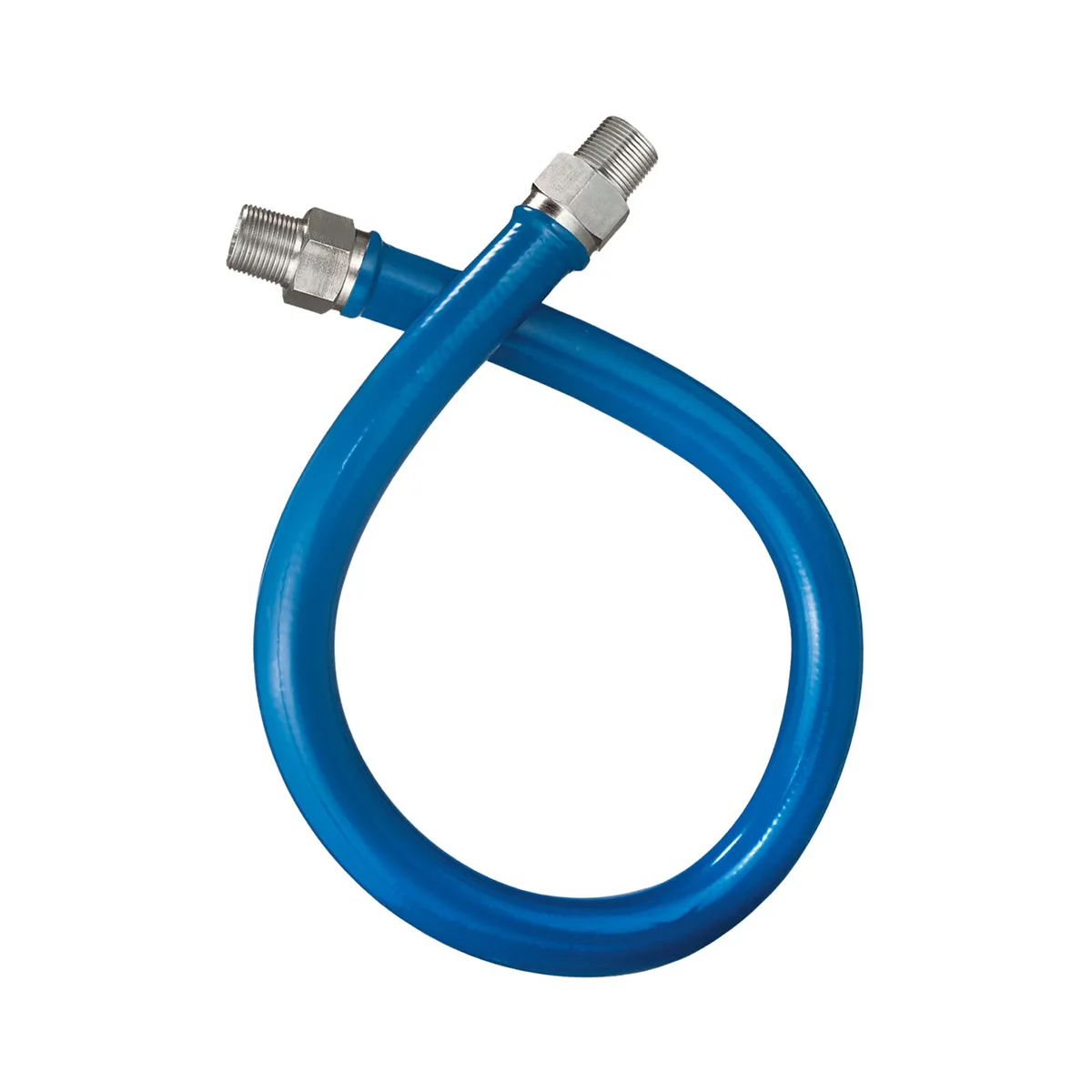 Dormont 16125BP60 Blue Hose 60" Stainless Steel Moveable Foodservice Gas Connector, 1-1/4" Dia.