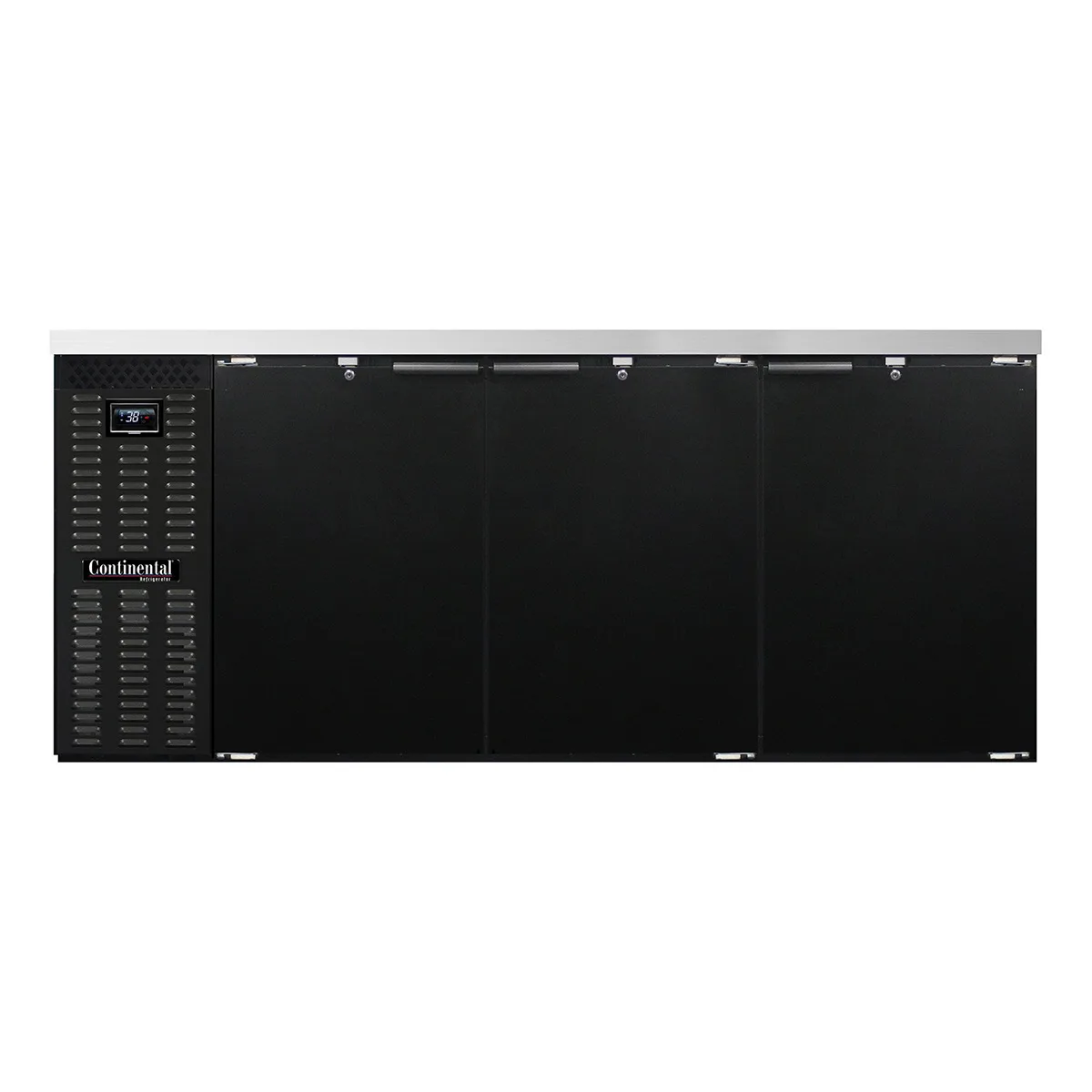 Continental Refrigerator BB79N Refrigerated Back Bar Cooler w/ 3 Solid Doors, 28 Cu Ft, 79" W