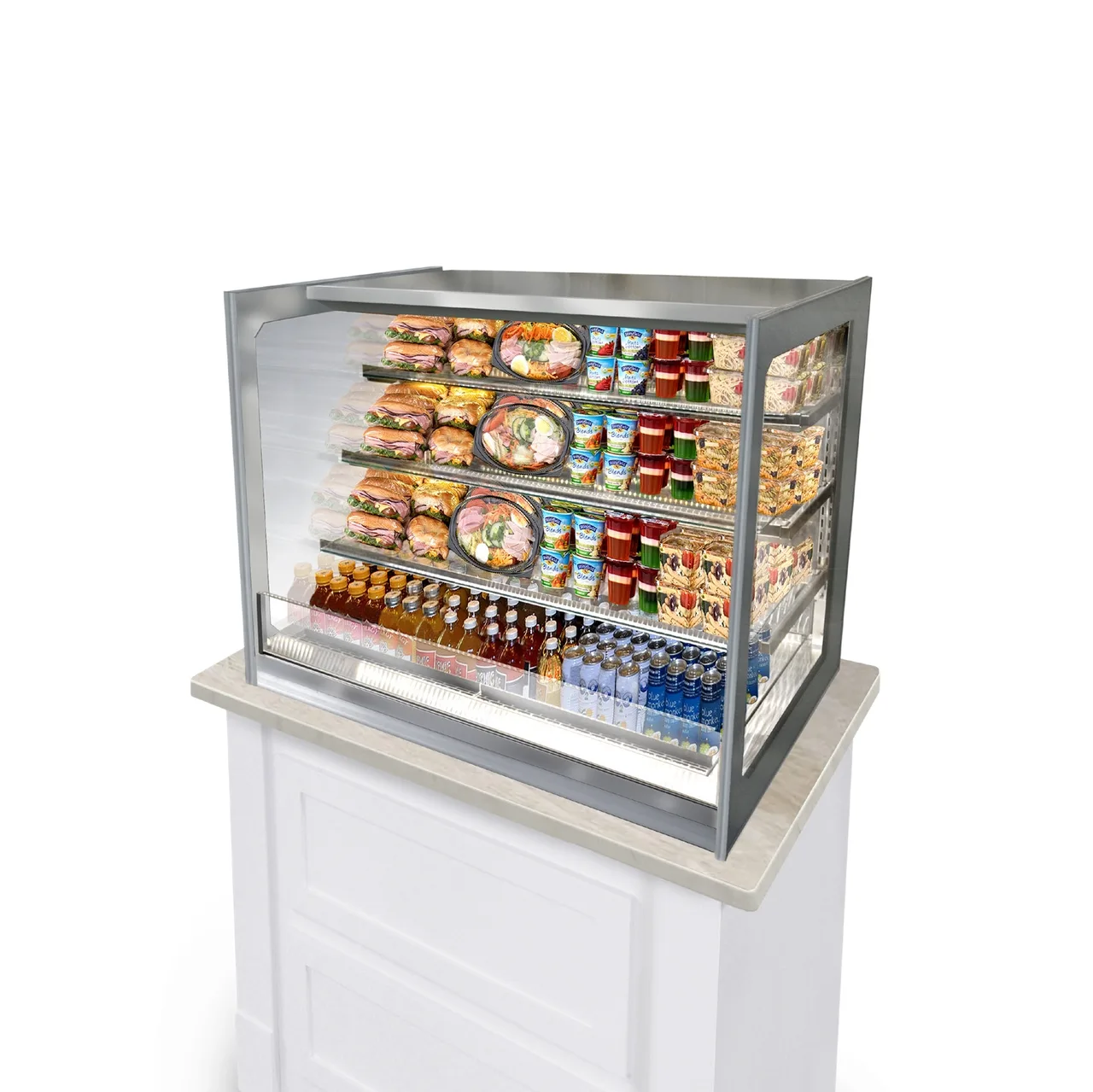 Federal Industries ITDSS6026 60" Display Case, 2‑Door Glass, Glass Shelves