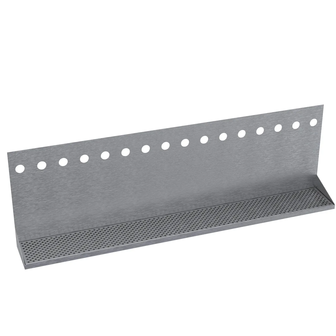 Krowne KHT-48S Hanging Tray, 48" OA Length, Stainless Steel 16 Faucet Wall/Under-Counter Towers
