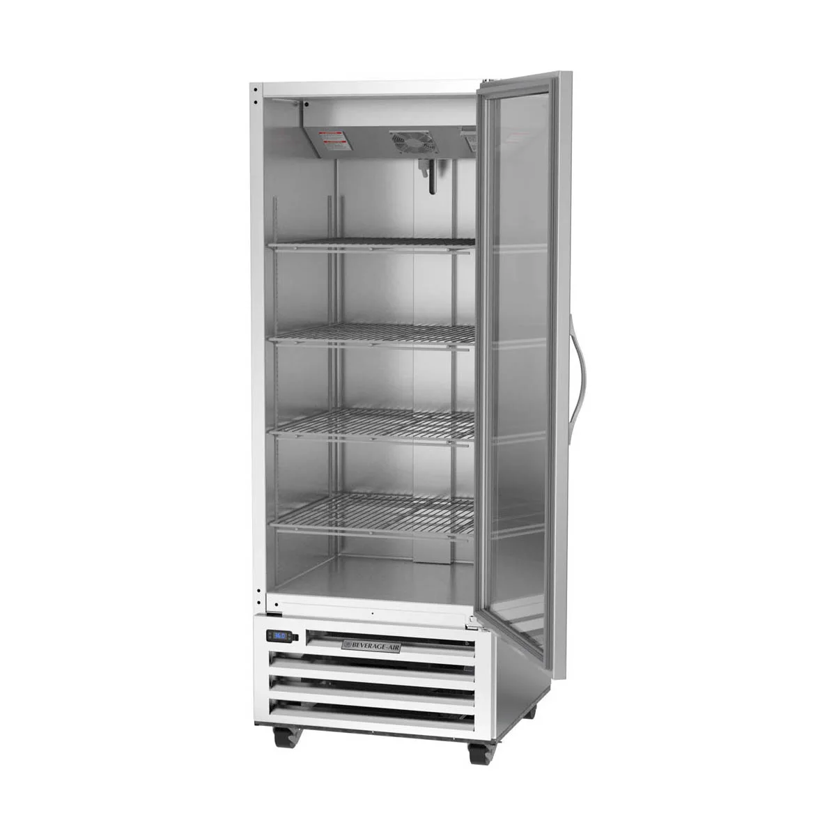 Beverage Air RI18HC-G 27" 1-Section Reach-In Refrigerator w/ Glass Full Door, Bottom Mounted, 1/4 hp, 17 cu. ft.