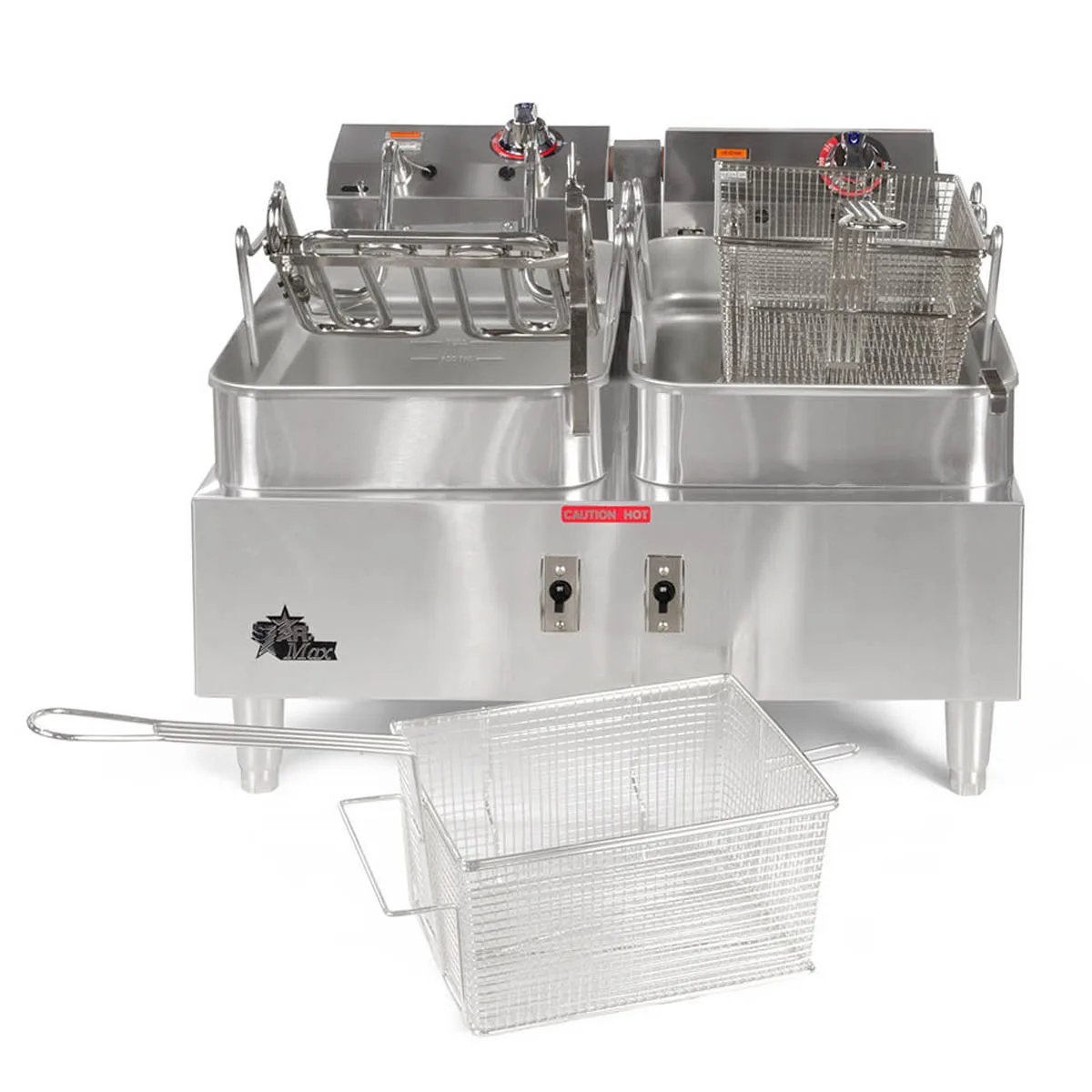 Star 530TF Countertop Split Pot Electric Fryer w/ 30 Lb Capacity, Single Basket, 208/240V