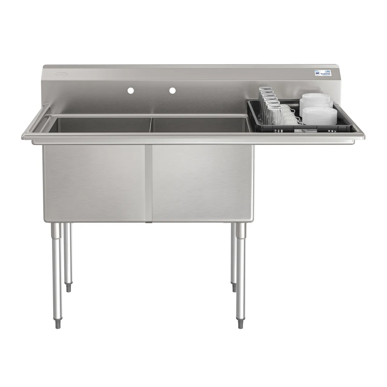 Koolmore KM-SB181814-18R316 Commercial Sink, (2) Compartment, 56W