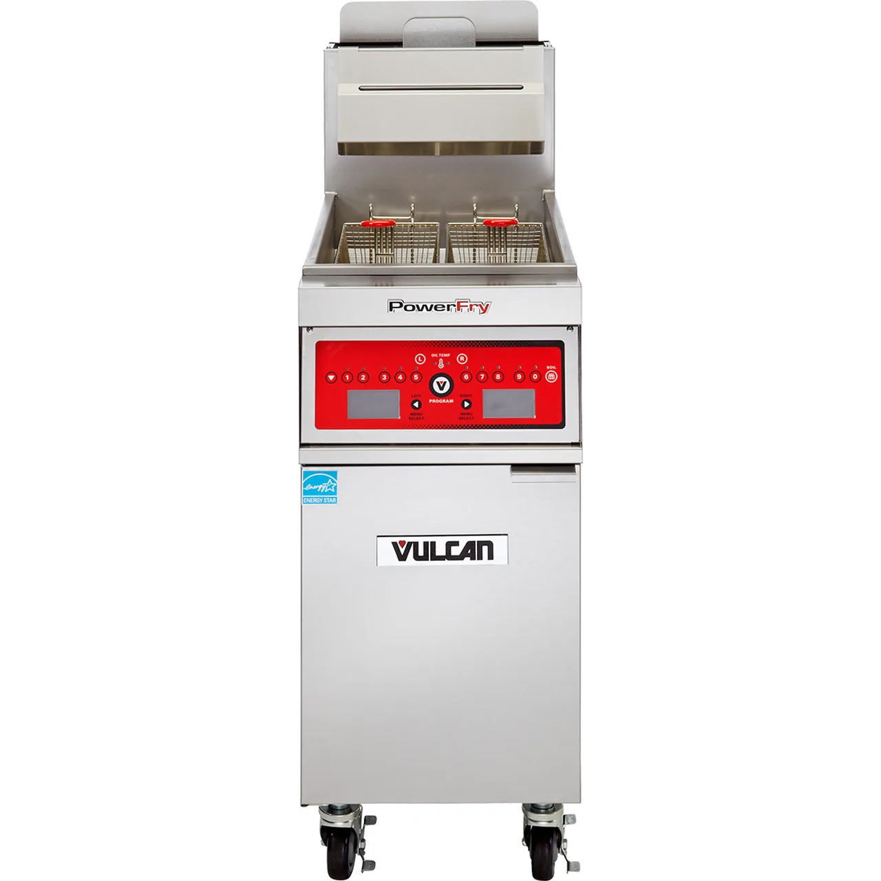 Vulcan 1VK45C PowerFry5™ Full Pot Floor Model Gas Fryer w/ 50 lbs, Capacity, Twin Baskets