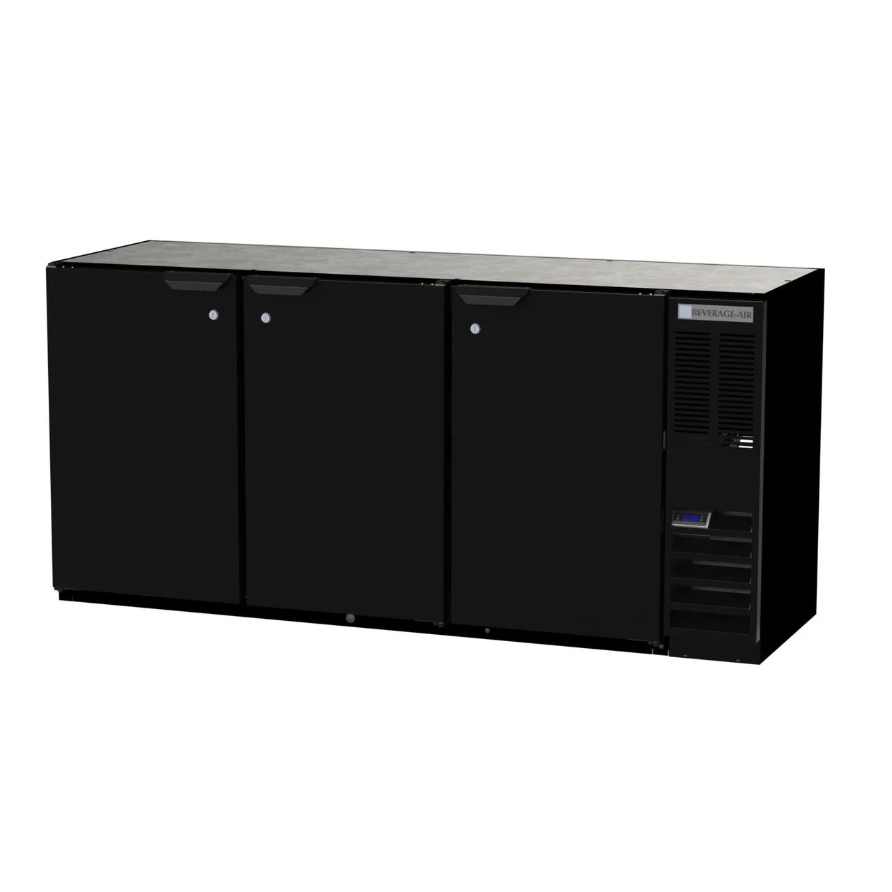 Beverage Air BB72HC-1-B 72" Three Section Back Bar Cooler with Solid Door, 19.92 cu. ft.