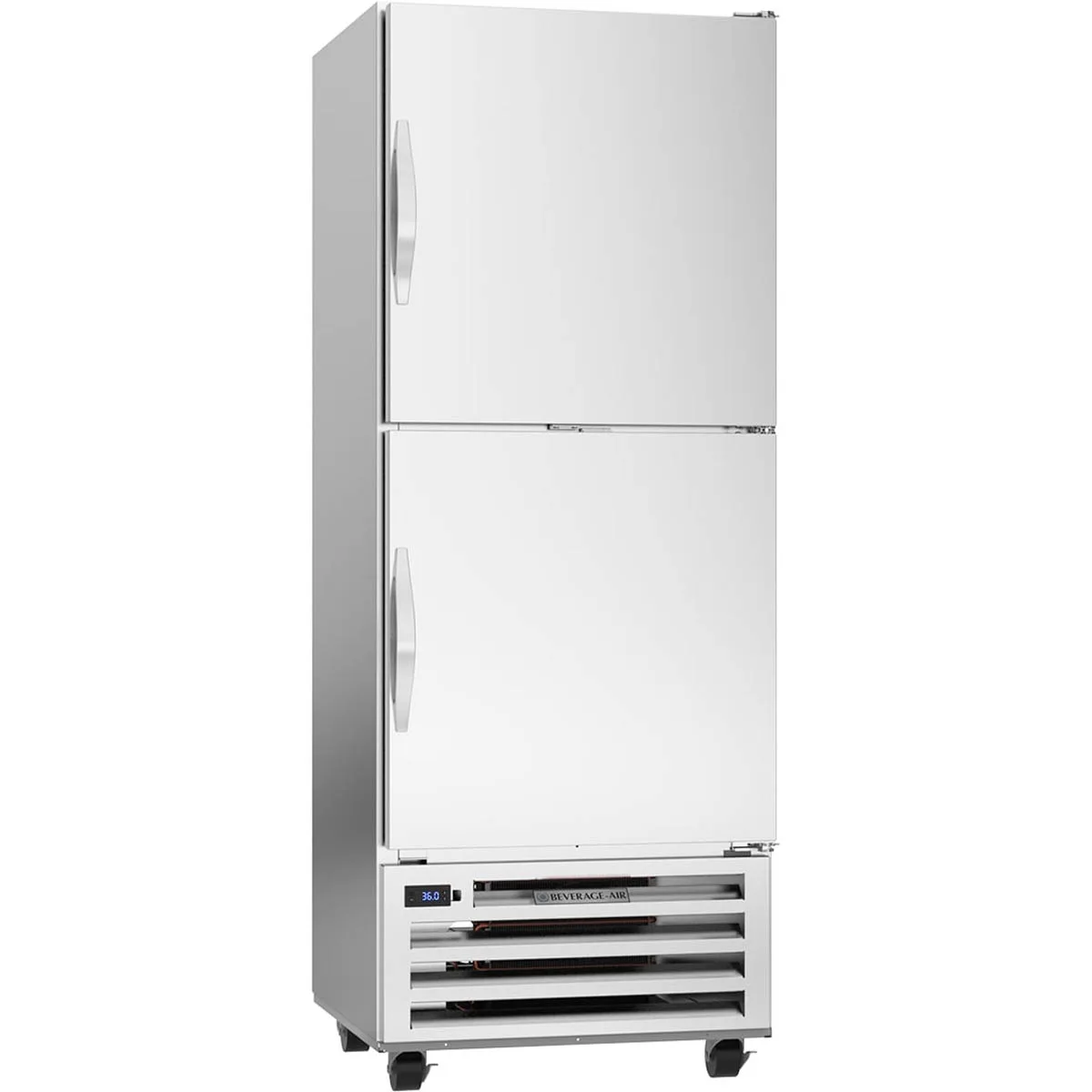 Beverage Air RID18HC-HS 27" 1-Section Pass-Thru Refrigerator w/ 4 Solid Half-Doors, Bottom Mounted, 18.38 cu. ft.