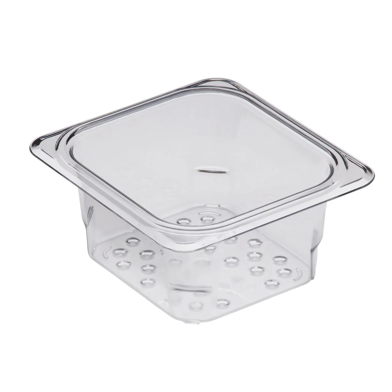 Cambro 63CLRCW135 Colander, 6-3/8" x 6-15/16" x 3" Deep, Fits 1/6 Food Pans, Clear Polycarbonate NSF
