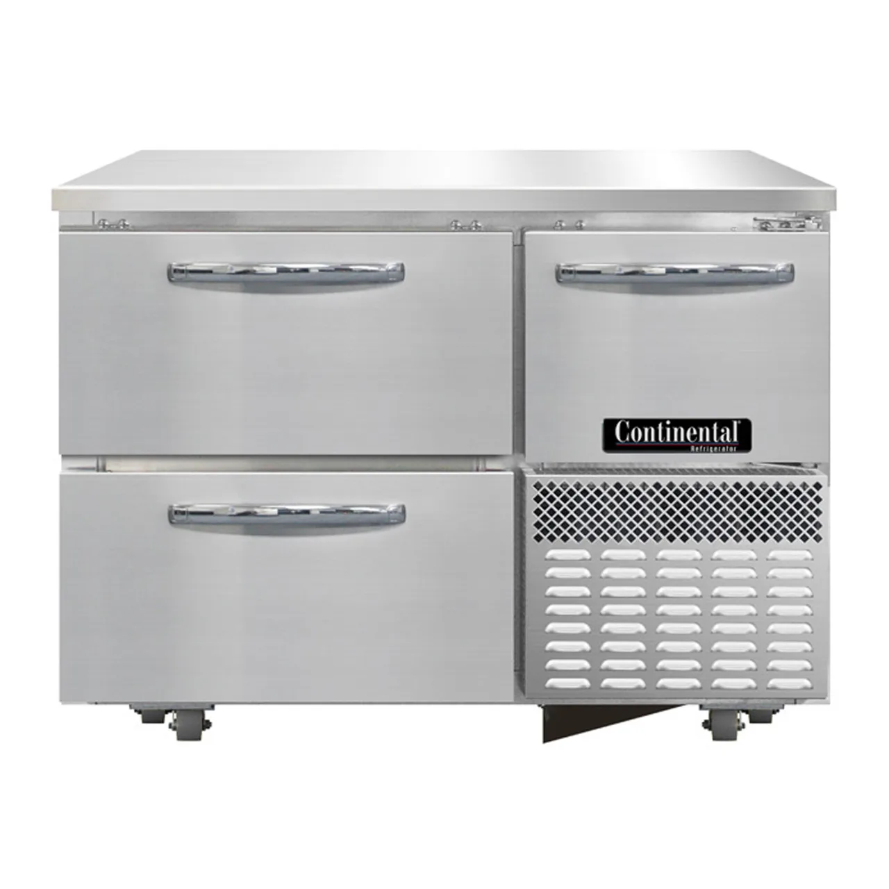 Continental Refrigerator FA43SN-U-D 43" 2-Drawer 1 Half-Door Undercounter Freezer, Front Breathing, 9.6 cu. ft.