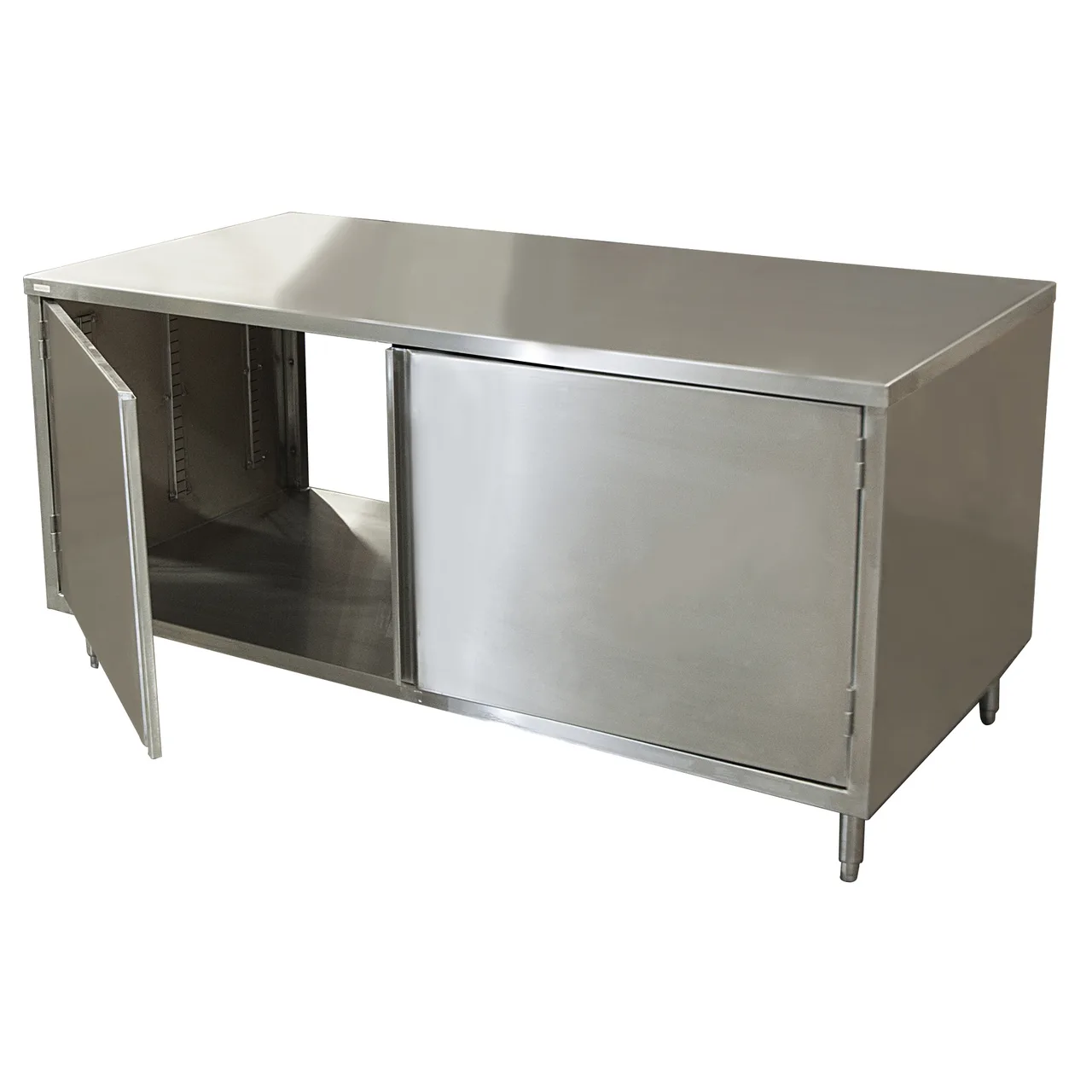BK Resources CST-3072H2 72" Cabinet Base Dual Access Hinged Doors Work Table
