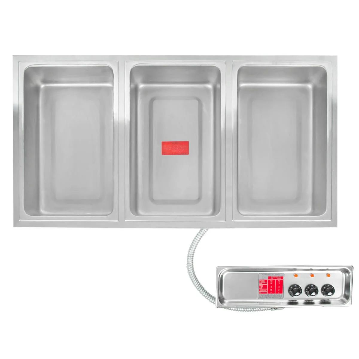 APW Wyott HFW-3S Hot Food Well Unit, Drop-In, Electric, (3) 12" X 20" Wells