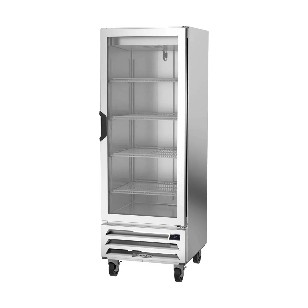Beverage Air HBF12HC-1-G 24" 1-Glass Door Reach-In Freezer, Bottom Mount, 11.9 cu. ft., Stainless Steel