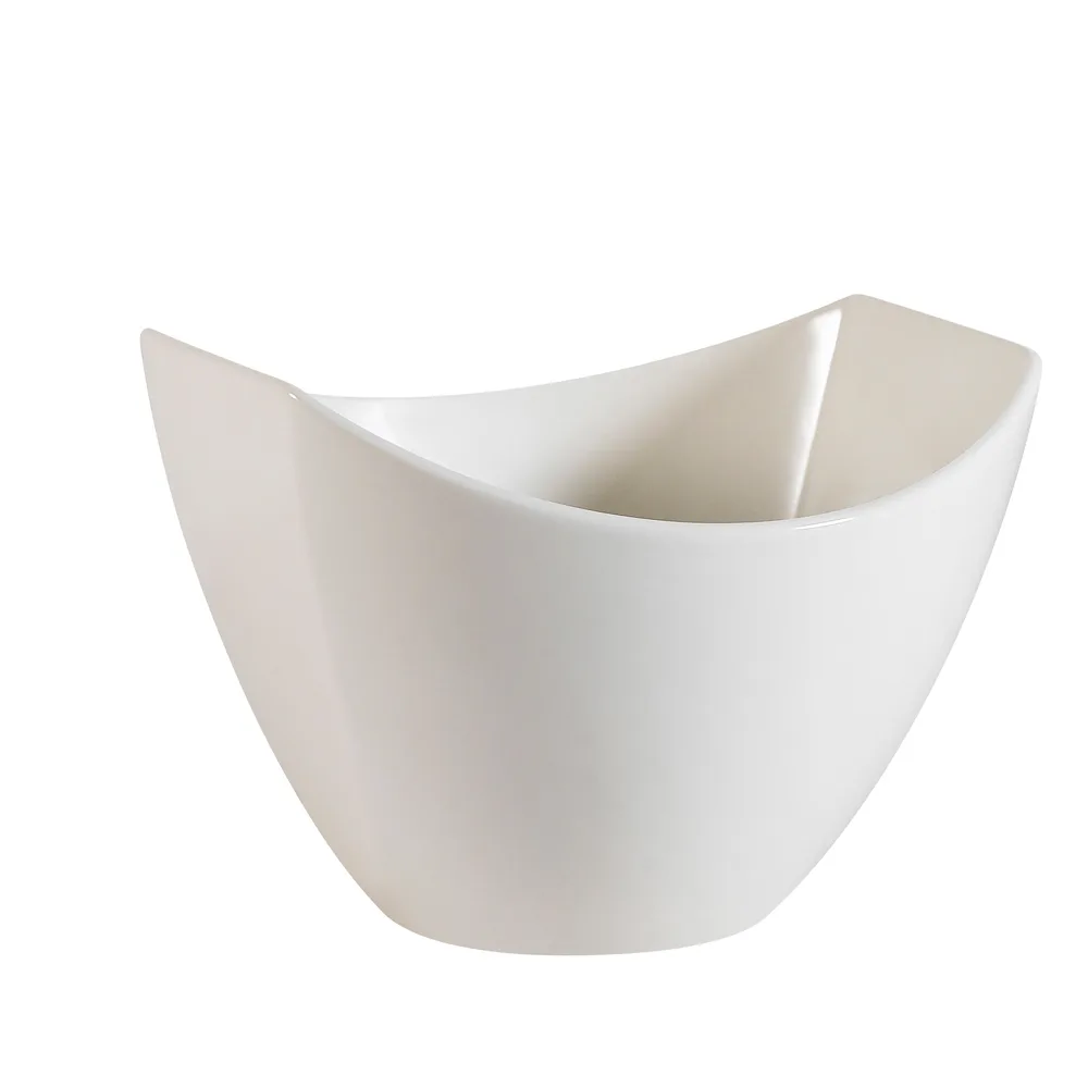 CAC China STU-B6 - 32 oz Oval Salad Bowl, 6-1/4" L x 6" W x 4-1/2" H, Porcelain, Safe - 1 Dozen