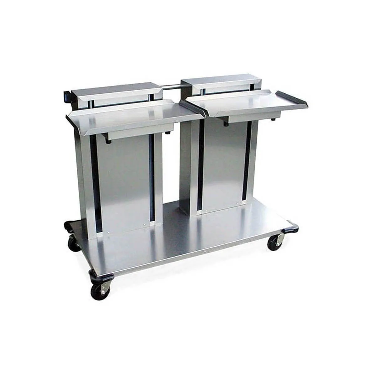 Lakeside 2820 Mobile Double Platform Cantilever Tray Dispenser for 20" x 20" Trays