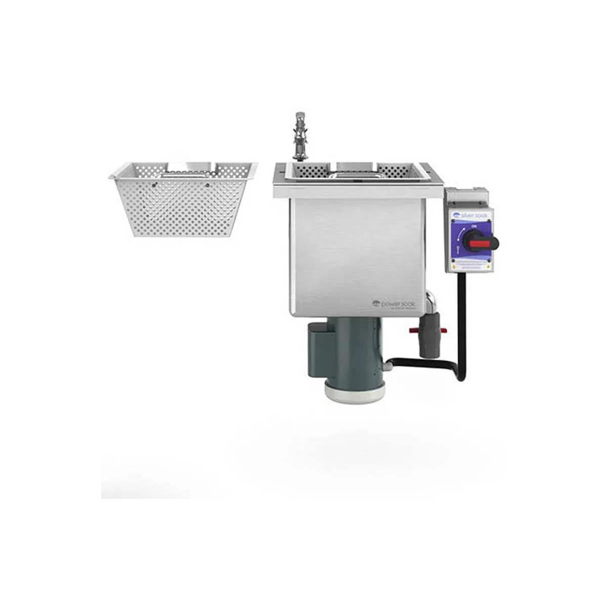Power Soak SS-D-230-1 Silver Soak Sink, Drop-In, 26.4" H, 11 Gallon Wash Tank