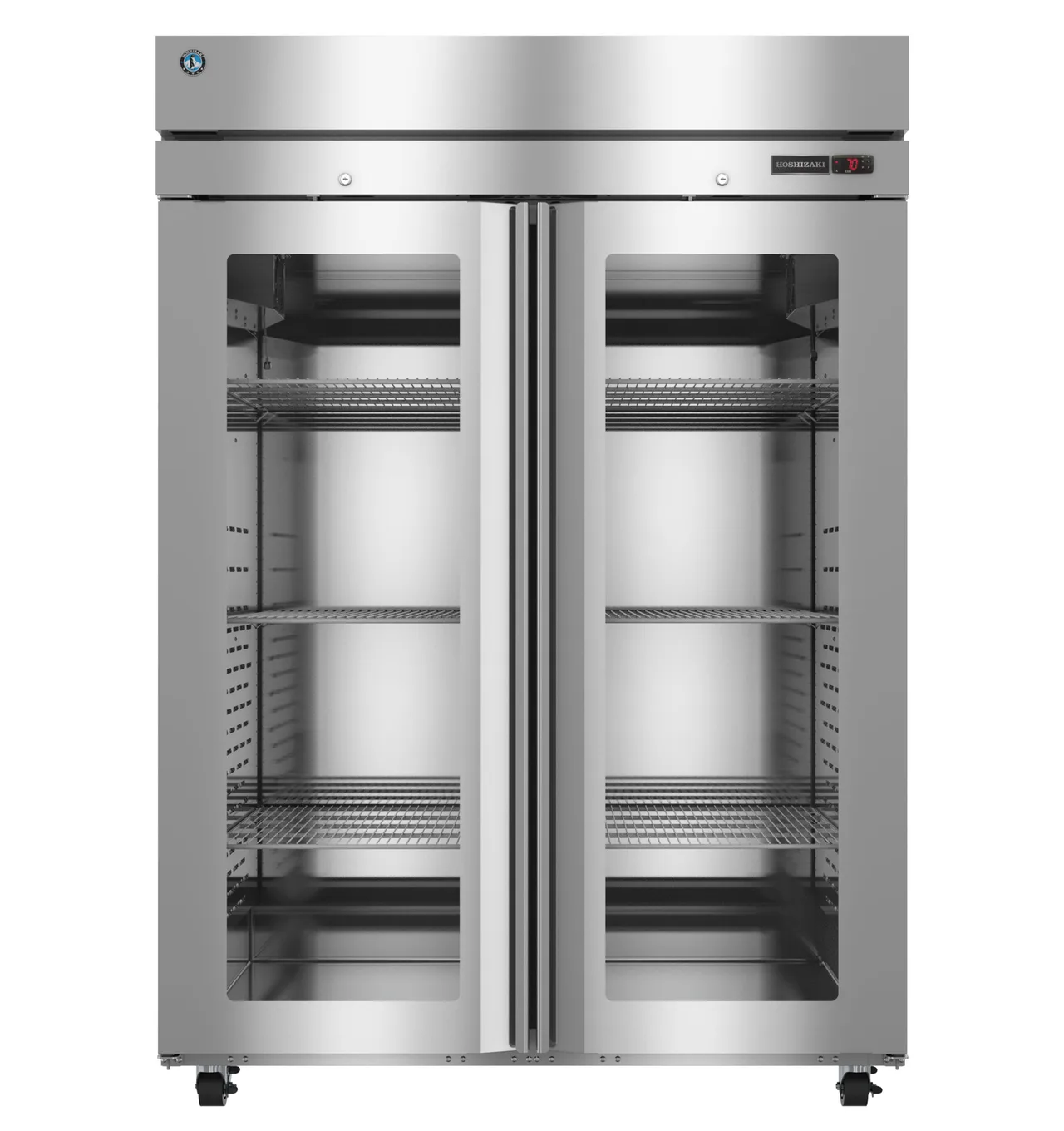 Hoshizaki HC2A-FGE 2-Section Heated Holding Cabinet, 55"W x 33.5"D, Stainless Steel, 6 Wire Shelves, ENERGY STAR