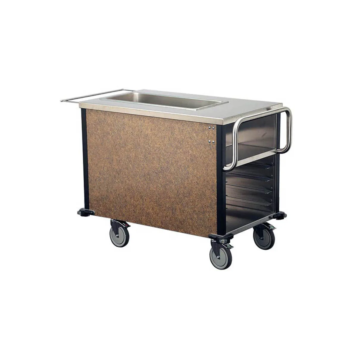 Lakeside 6754 26" Mini SuzyQ Hot Food Cart, (1) 4/3 Size 6" Deep Hot Well