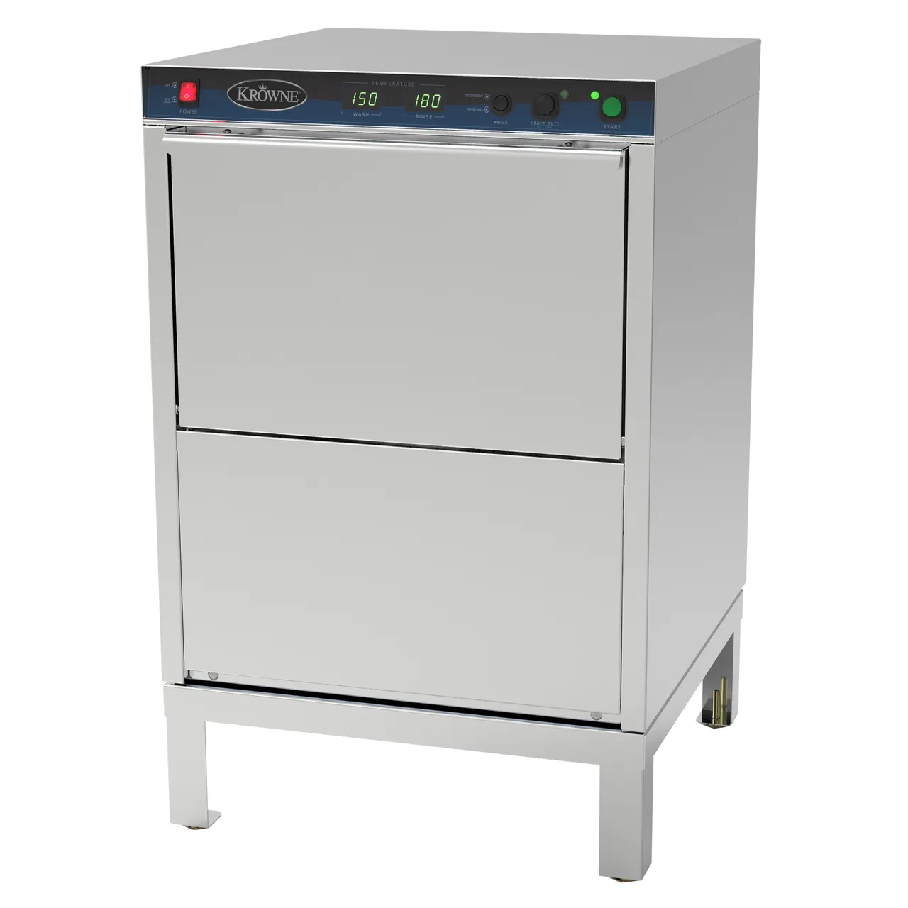 Krowne GWH-24 24" Door Type Undercounter Glasswasher, High Temp - 900 Glass/Hr - 208V (3 Cycle)