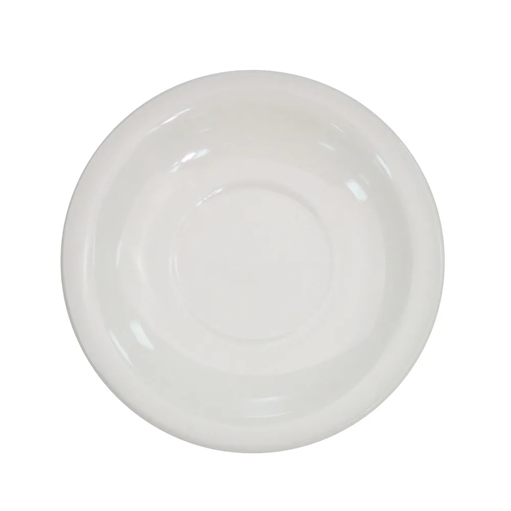 CAC China NRC-2 - 5.5" Diameter Round Stoneware Saucer, American White, Dishwasher Safe - 1 Dozen