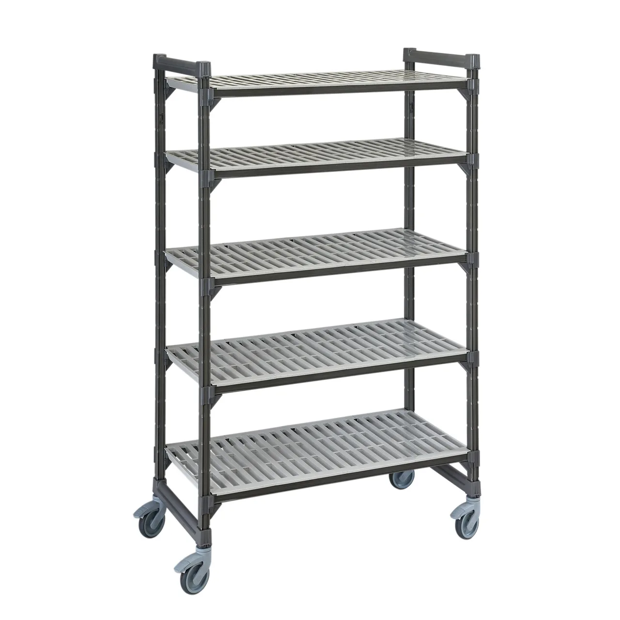 Cambro EXMU244278V5480 Camshelving® Elements 5-Shelf Vented Mobile Shelving Unit - 24" x 42" x 78"