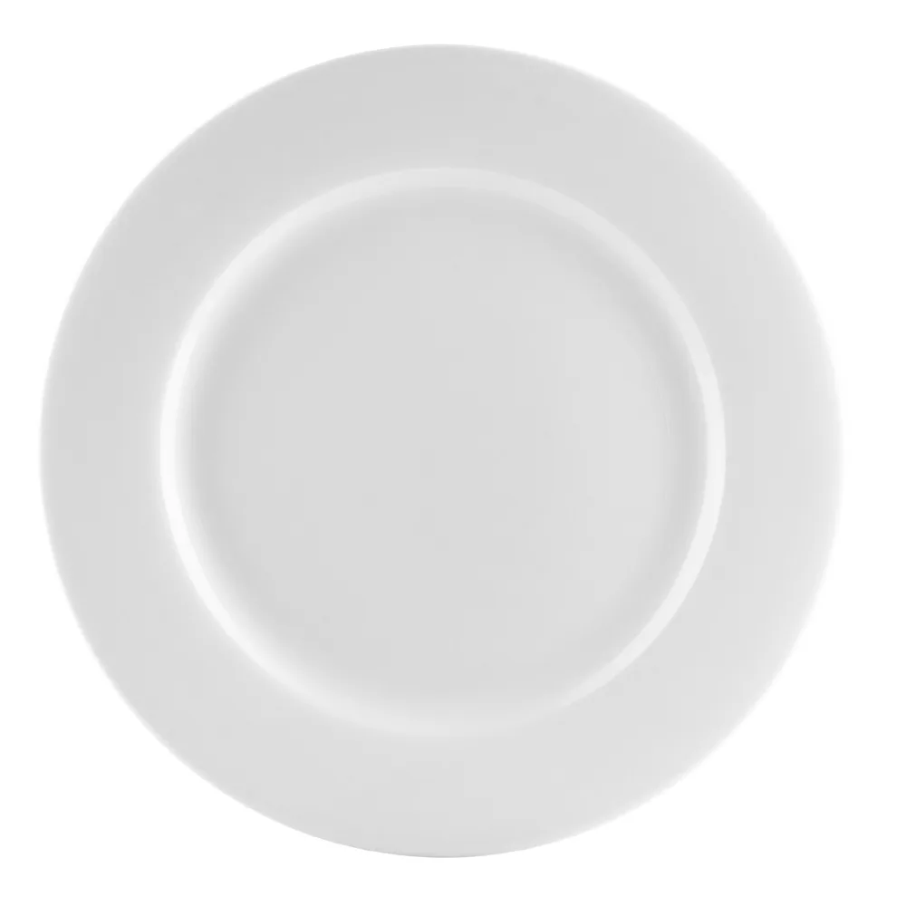 CACChina UVS-6 6-1/4" Round Porcelain Plate, Super White, Dishwasher/Oven/Microwave Safe - Dozen