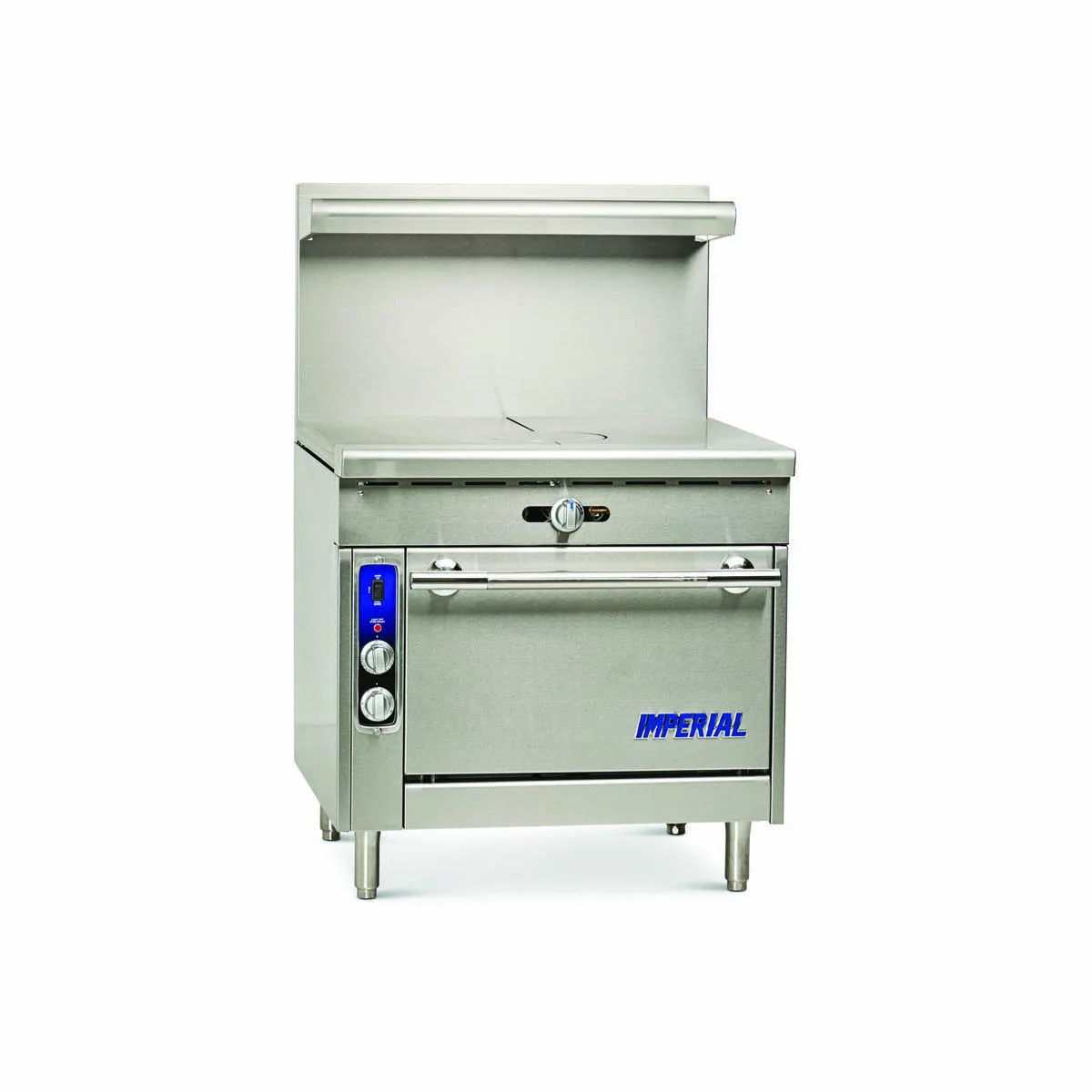 Imperial IHR-1FT-C 36" Gas Heavy Duty Range (1) French Top w/ Ring and Cover, (1) Convection Oven, 70.000 BTU