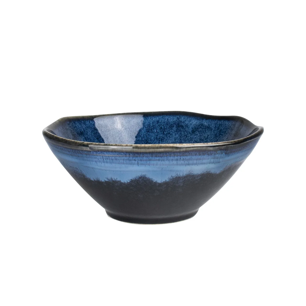 CAC China NEP-B6 - Neptune 20 oz 5" Starry Night Blue/Black Salad Bowl, 5½" Diameter - 1 Dozen