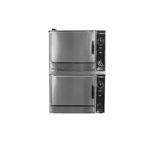 Groen (2)HY-3E 6 Pan Stainless Steel Electric Pressureless Convection Steamer w/ (2) Stacked