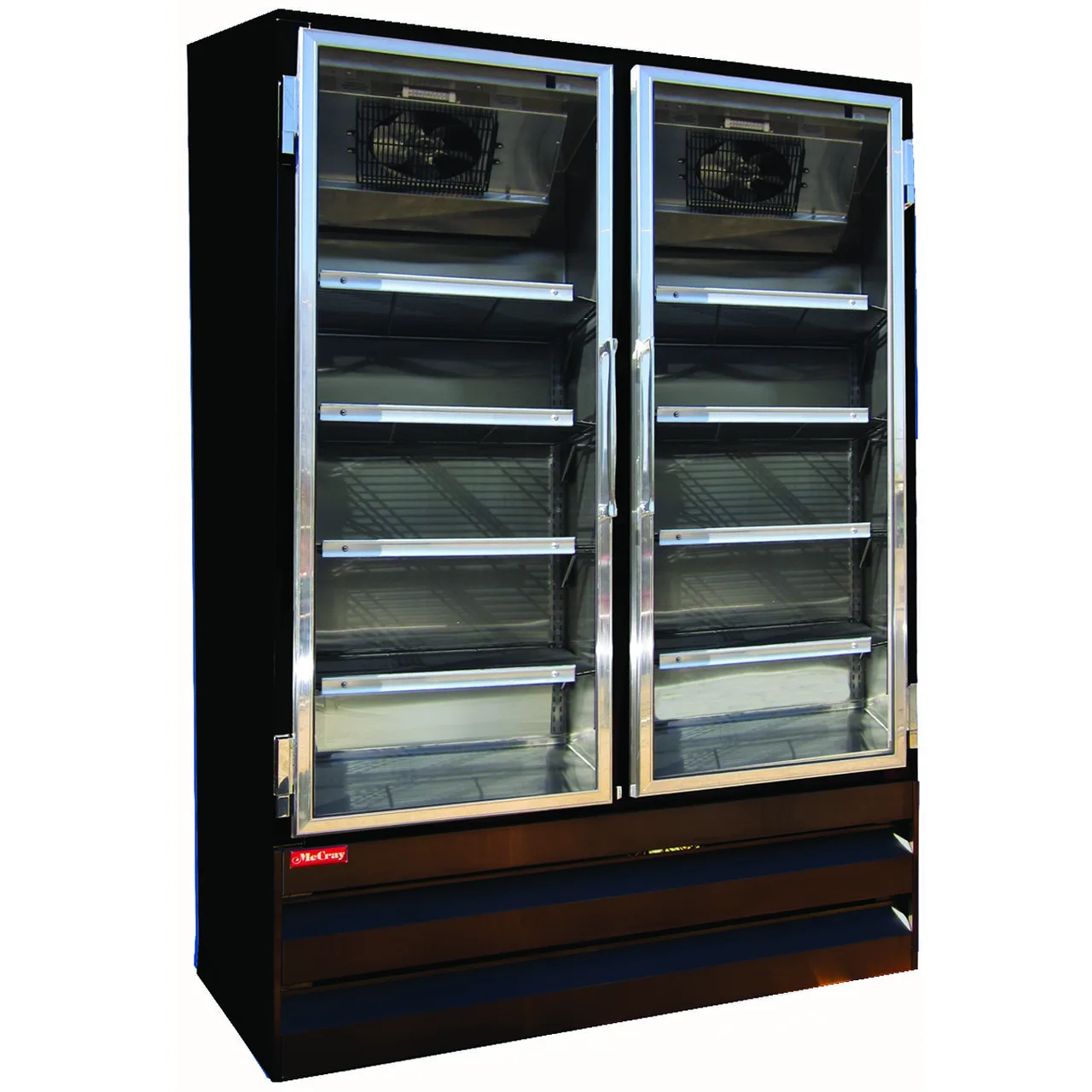 Howard-McCray GF42BM-B-FF 52" 2 Glass Door Merchandiser Freezer in Black, 42 cu. ft.