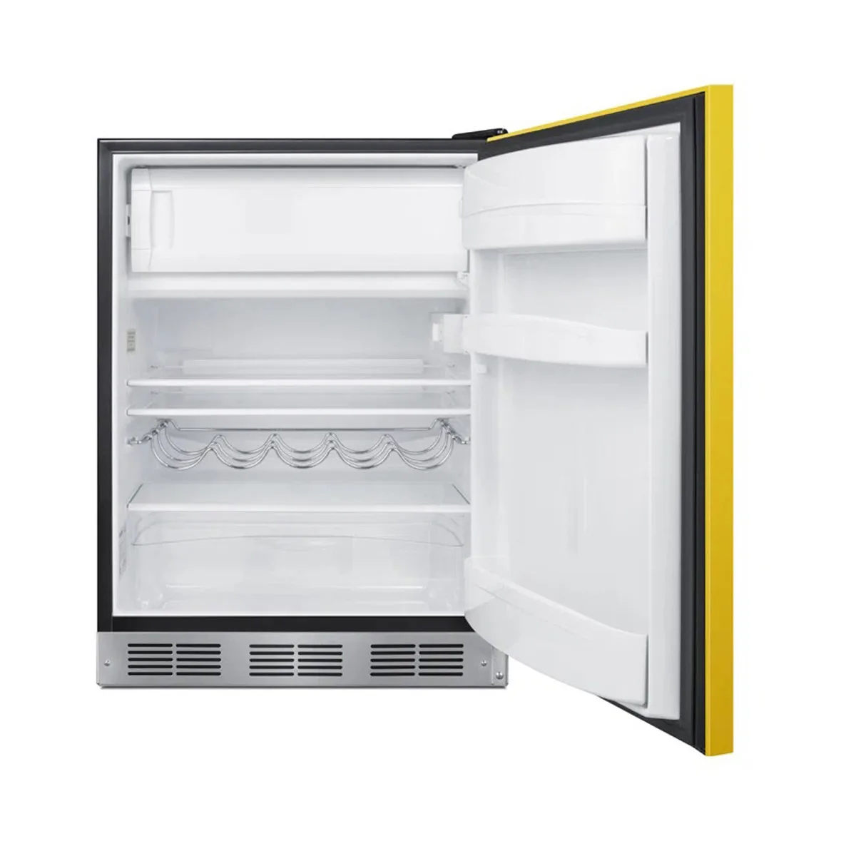 Summit BRF631BKYADA 23" Undercounter Freezer in Black, w/ Saffron Gold Door, ADA Compliant, 5.1 cu. ft.